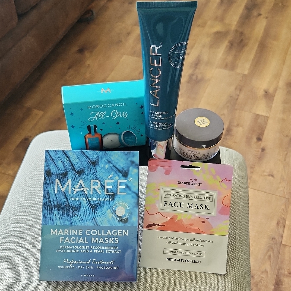 Skincare Mask Collection with Lancer and Moroccanoil